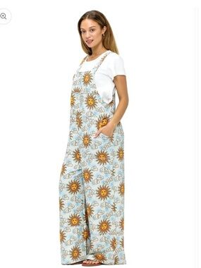 Yak & Yeti Overall Patchwork Sun Sky Print